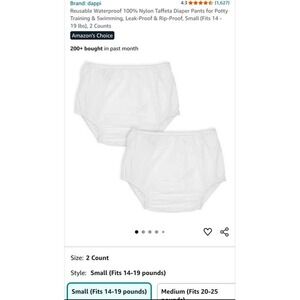 Dappi Waterproof Underpants/Diaper‎ Covers - 2 small, 2 medium